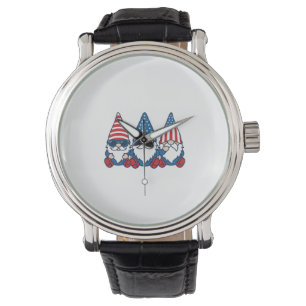 Patriotic Gnome Trio Vintage Vector Shirt Design_1 Watch