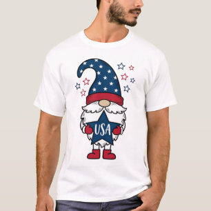 Patriotic Gnome USA Star Vector Shirt Design_1