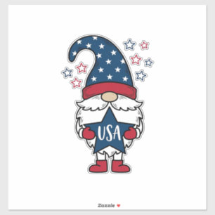 Patriotic Gnome USA Star Vector Shirt Design_1