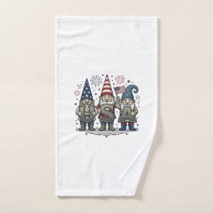 Patriotic Gnome USA Vintage Fourth of July Shirt_1 Hand Towel