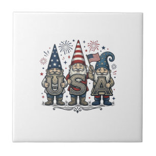 Patriotic Gnome USA Vintage Fourth of July Shirt_1 Tile