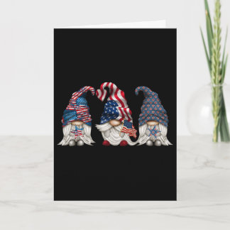 Patriotic Gnomes 4th Of July Funny Gnome Love Amer Card