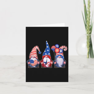 Patriotic Gnomes 4th Of July Independence Day Wome Card