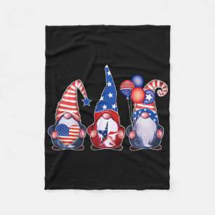 Patriotic Gnomes 4th Of July Independence Day Wome Fleece Blanket