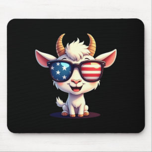 Patriotic Goat Aamerican Flag Usa Fourth 4th Of Mouse Pad