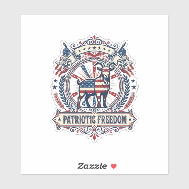 Patriotic Goat Farm Vector Graphic Tee_1 (Sheet)