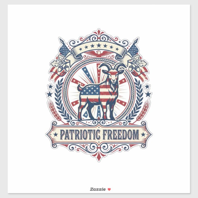Patriotic Goat Farm Vector Graphic Tee_1 (Sheet)