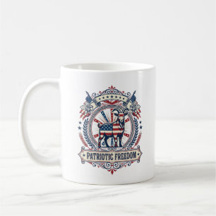 Patriotic Goat Farm Vector Graphic Tee_1 Coffee Mug