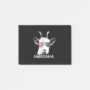 Patriotic Goat Funny Goat America Post-it Notes