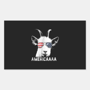 Patriotic Goat Funny Goat America Sticker