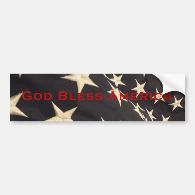 Patriotic "God Bless America" Bumper Sticker (Front)