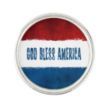 Patriotic God Bless America Lapel Pin