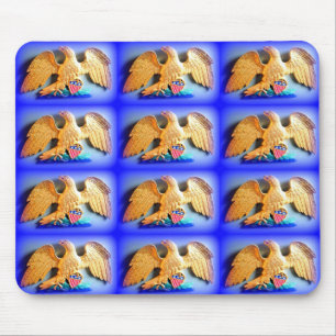 patriotic gold eagles mousepad