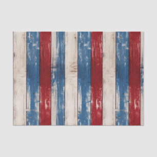 Patriotic Gold Vote Faux Wood Americana  Tissue Paper