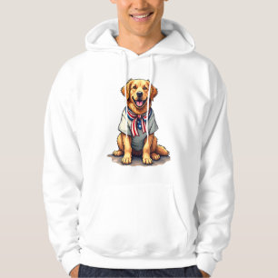 Patriotic Golden Dog Vintage Engraving Shirt 2