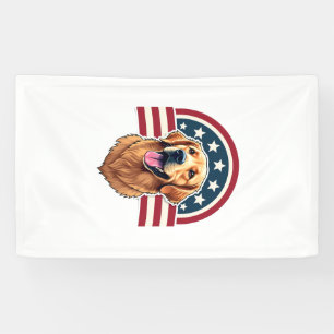 Patriotic Golden Retriever Arc Layout Shirt 2 Banner