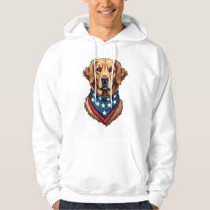 Patriotic Golden Retriever Bandana Vintage Tee 4