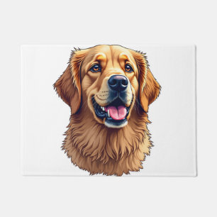 Patriotic Golden Retriever Face Vintage Shirt 4 Doormat