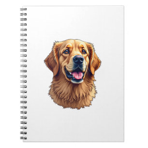 Patriotic Golden Retriever Face Vintage Shirt 4 Notebook