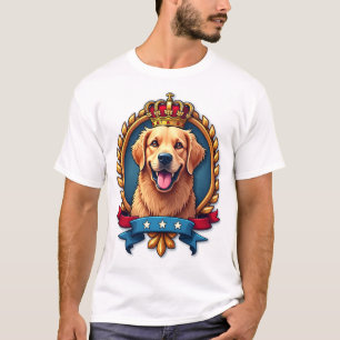 Patriotic Golden Retriever Grand Crest Shirt