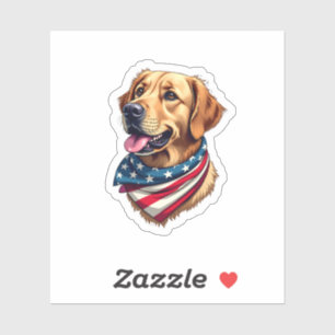 Patriotic Golden Retriever Head Vintage Shirt