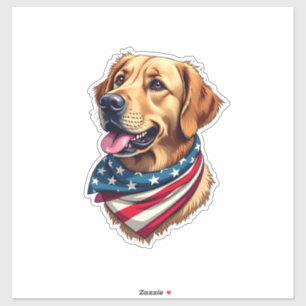 Patriotic Golden Retriever Head Vintage Shirt