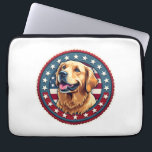Patriotic Golden Retriever Heritage Seal Tee 4 Laptop Sleeve<br><div class="desc">Patriotic Golden Retriever Heritage Seal Tee 4</div>