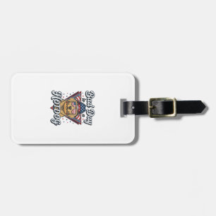 Patriotic Golden Retriever Hotdog Vintage Shirt De Luggage Tag