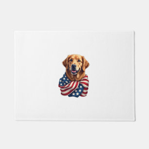 Patriotic Golden Retriever Lover Gift Vintage Tee  Doormat