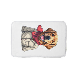 Patriotic Golden Retriever Lover Vintage Shirt 2 Bath Mat
