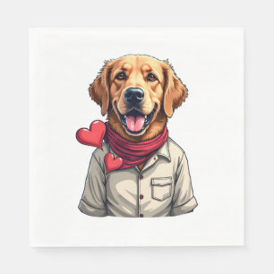 Patriotic Golden Retriever Lover Vintage Shirt 2 Napkin