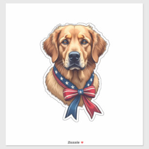 Patriotic Golden Retriever Memorial Day Tee 3