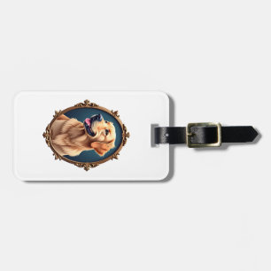 Patriotic Golden Retriever Oval Cameo Shirt 2 Luggage Tag