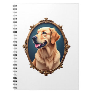 Patriotic Golden Retriever Oval Cameo Shirt 2 Notebook