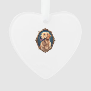 Patriotic Golden Retriever Oval Cameo Shirt 2 Ornament