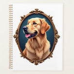 Patriotic Golden Retriever Oval Cameo Shirt 2 Planner<br><div class="desc">Patriotic Golden Retriever Oval Cameo Shirt 2</div>