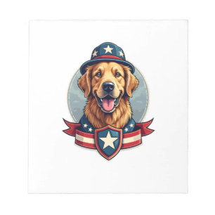 Patriotic Golden Retriever Veteran Family Shirt 4 Notepad
