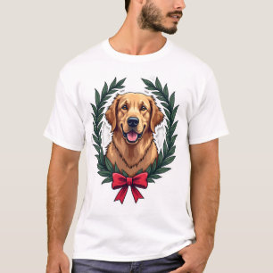 Patriotic Golden Retriever Wreath Vintage Shirt