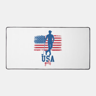 Patriotic Golf USA Desk Mat