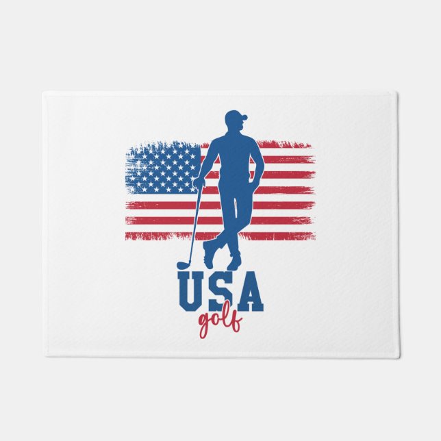 Patriotic Golf USA Doormat (Front)