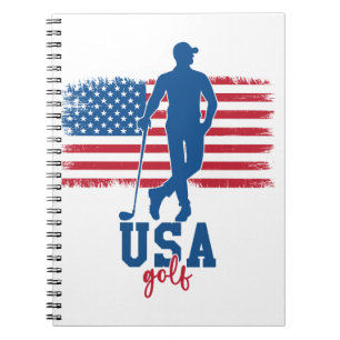 Patriotic Golf USA Notebook
