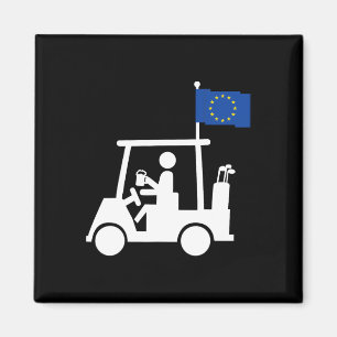 Patriotic Golf Wear Eu Golf Cart European Flag Magnet