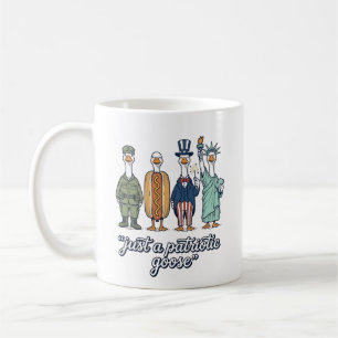 Patriotic Goose Lineup Vintage Vector Shirt_1 Coffee Mug