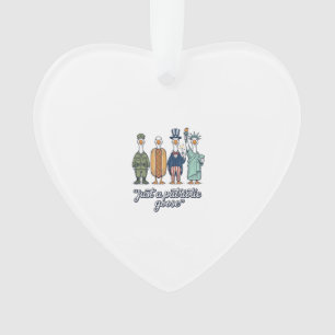 Patriotic Goose Lineup Vintage Vector Shirt_1 Ornament