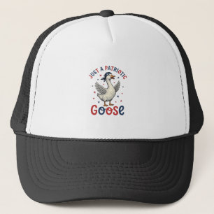 Patriotic Goose Vintage Fourth of July Shirt Desig Trucker Hat
