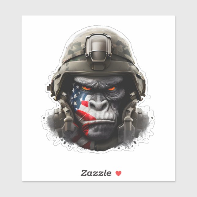 Patriotic Gorilla Face (Sheet)