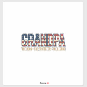 Patriotic Grandpa Hero Protector Legend Vector Des