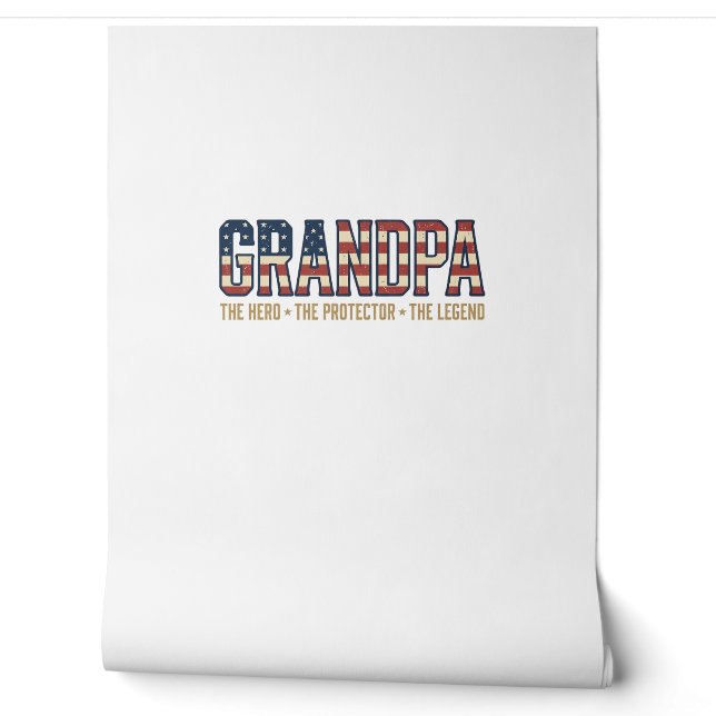 Patriotic Grandpa Hero Protector Legend Vector Des Wallpaper (Unrolling)