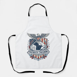 Patriotic Great Lakes Pride Vector Graphic Tee_1 Apron