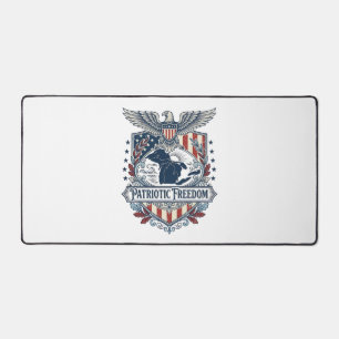 Patriotic Great Lakes Pride Vector Graphic Tee_1 Desk Mat